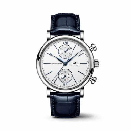 IWC Portofino Chronograph 39 Stainless Steel / Silver - Blue IW3914-07 (IW391407)